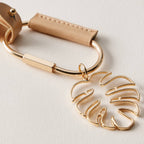 Tropical Palm Leaf Keychain | Faux Leather Key Holder — Frem