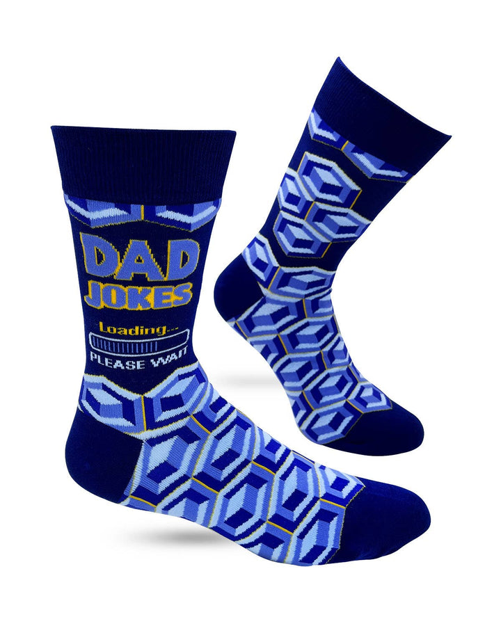 Dad Jokes Loading... Please Wait Men's Novelty Crew Socks - Premium socks from Fabdaz - Just $11.95! Shop now at Pat's Monograms