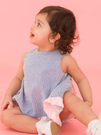 Baby Girls Blue Seersucker Ruffle Swing Top & Bloomer Set - Premium Baby & Toddler Outfits from RuffleButts + RuggedButts - Just $45.95! Shop now at Pat's Monograms