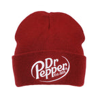 Dr. Pepper Embroidery On Acrylic Knit Standard Cuff Beanie - Premium Headwear from Bioworld Merchandising - Just $22.95! Shop now at Pat's Monograms