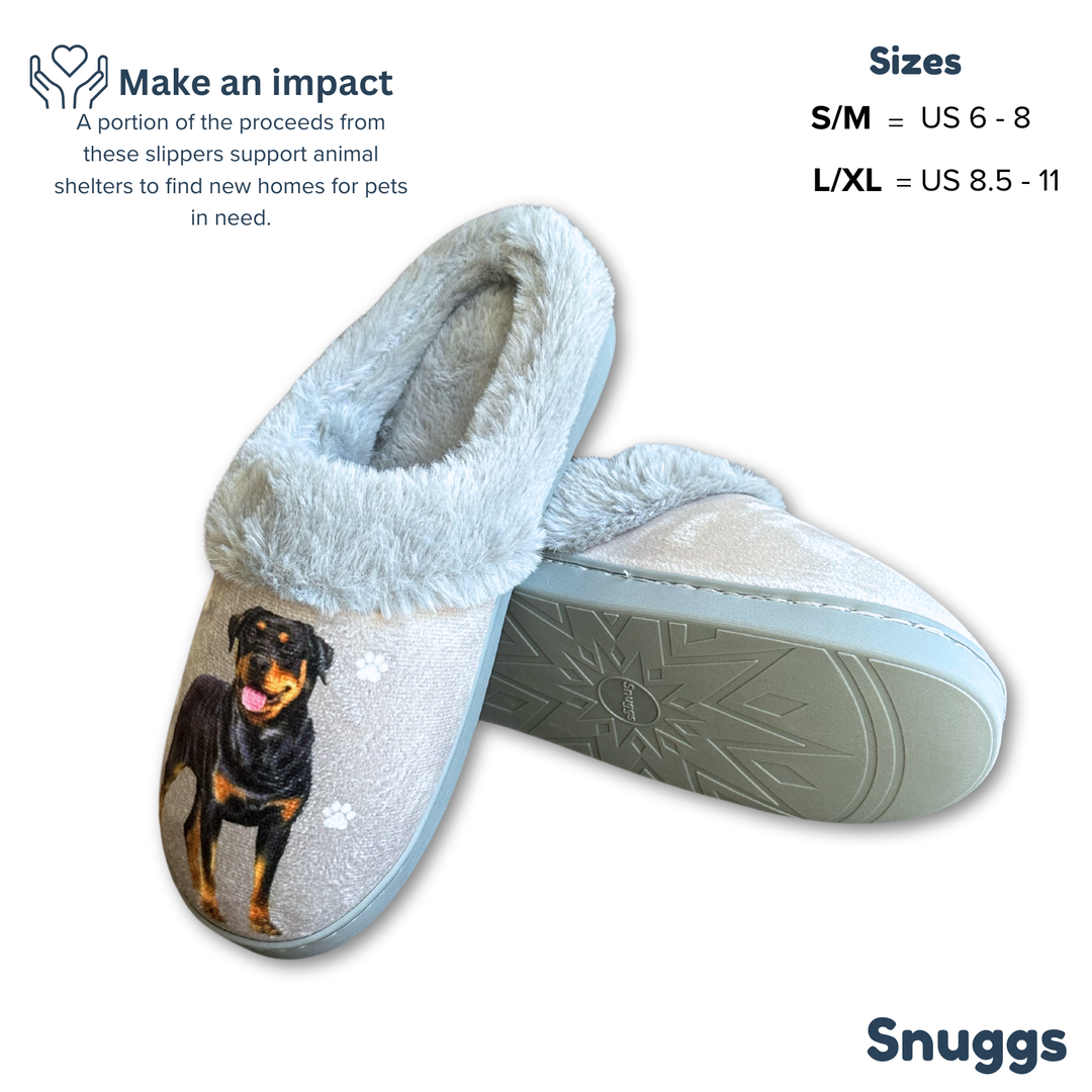 Rottweiler Snuggs Slippers - Premium Slippers from E&S Pets - Just $24.95! Shop now at Pat's Monograms