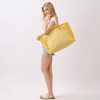 Gingham Check Frayed Trim Tote Bag - Premium tote bag from Hana - Just $22.95! Shop now at Pat's Monograms