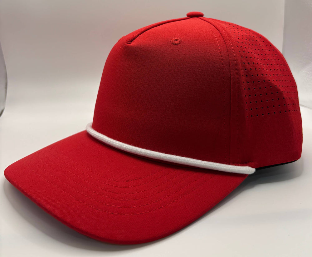 Performance 5 Panel Rope Baseball Cap Air Flow - Premium Headwear from Stitch and Bill - Just $10! Shop now at Pat's Monograms