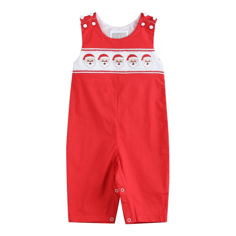 Red Santa Smocked Overalls - Premium Baby & Toddler Outfits from Lil Cactus - Just $36.95! Shop now at Pat's Monograms