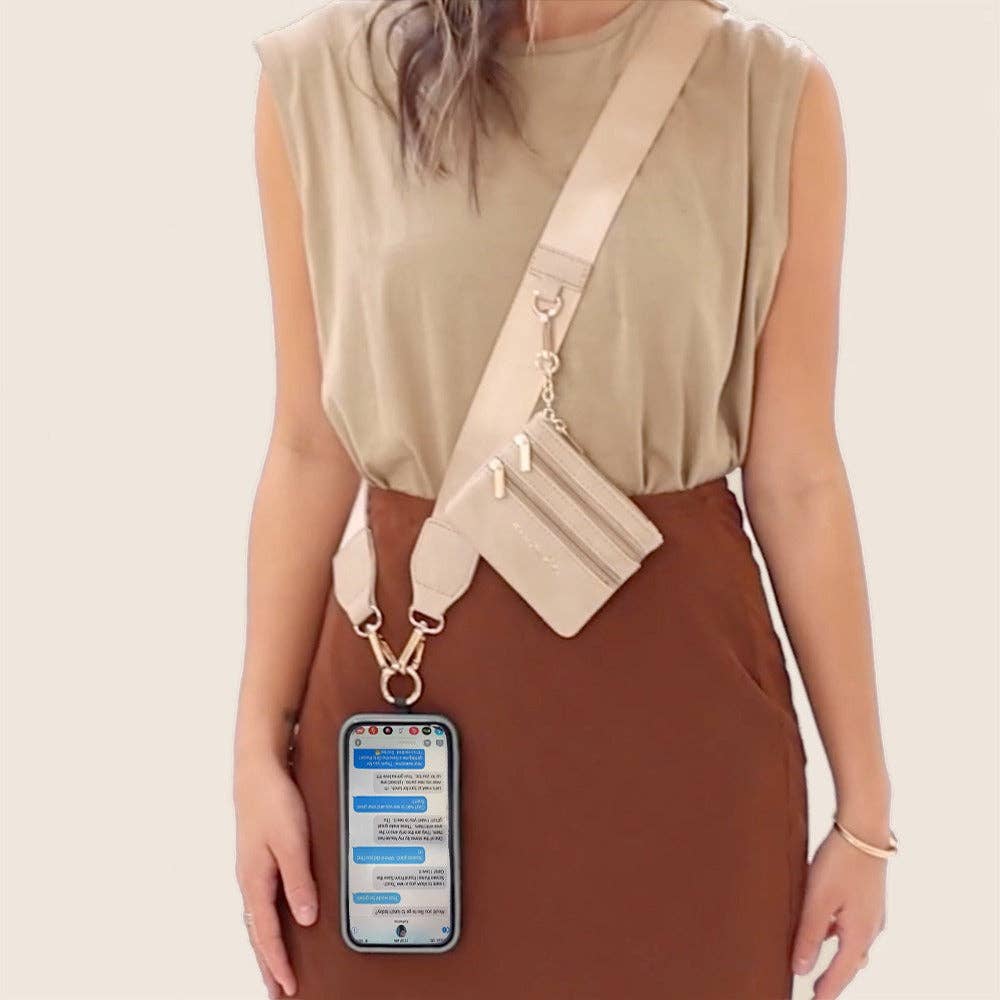 Clip & Go Strap with Pouch - Neutral Collection - Premium phone accessories from Save The Girls - Just $23.95! Shop now at Pat's Monograms