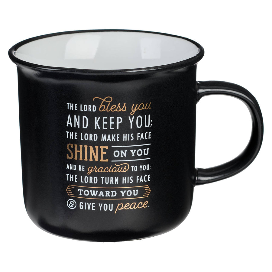 Mug Camp Black/White Bless You & Keep You Num. 6:24-26 - Premium Christian Gift Items from Christian Art Gifts - Just $10.95! Shop now at Pat's Monograms