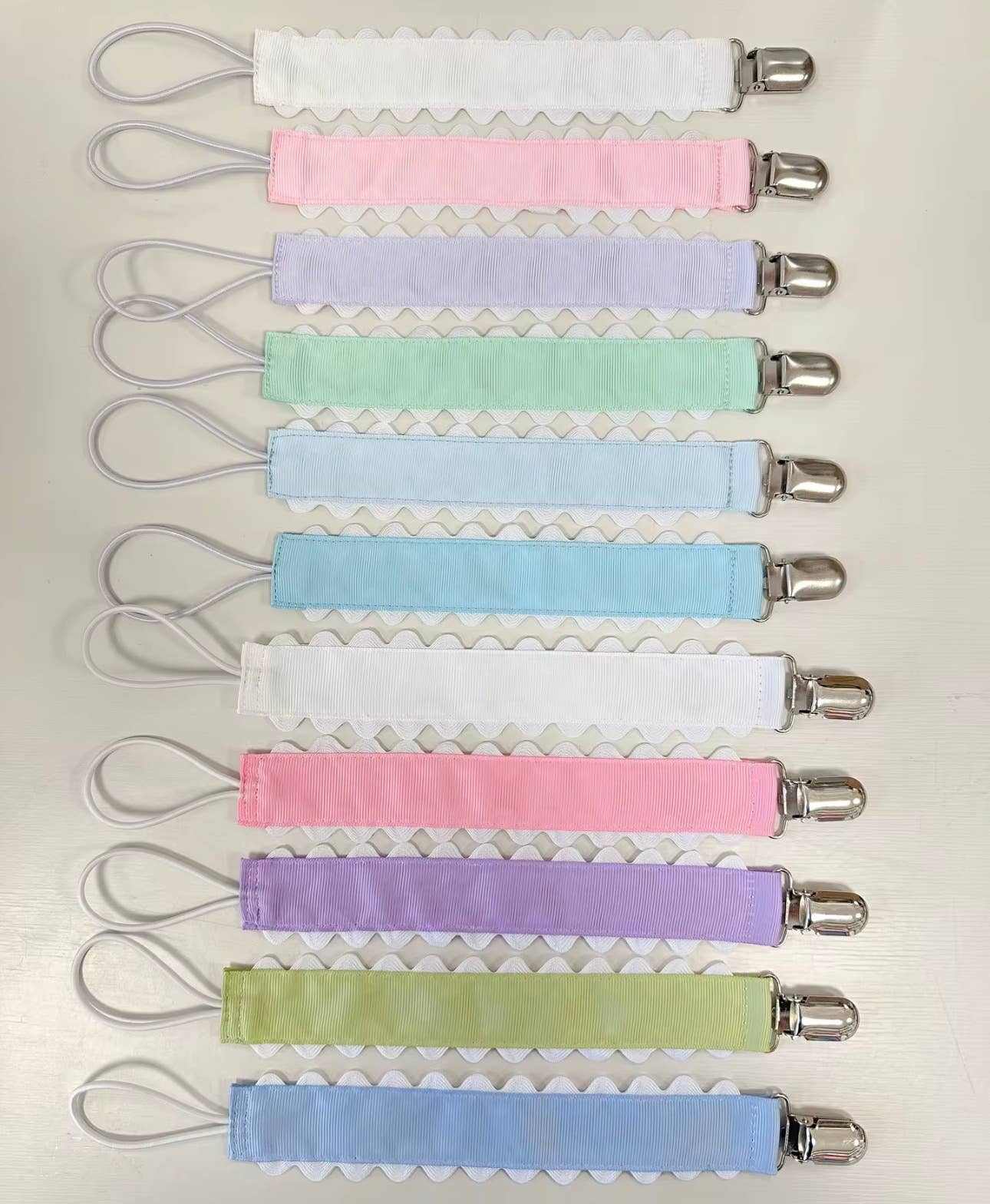 Pacifier Clip, Monogram-able Assorted Colors - Premium Baby Accessories from Zsa Zsa & LoLLi Monogram Blanks - Just $6! Shop now at Pat's Monograms
