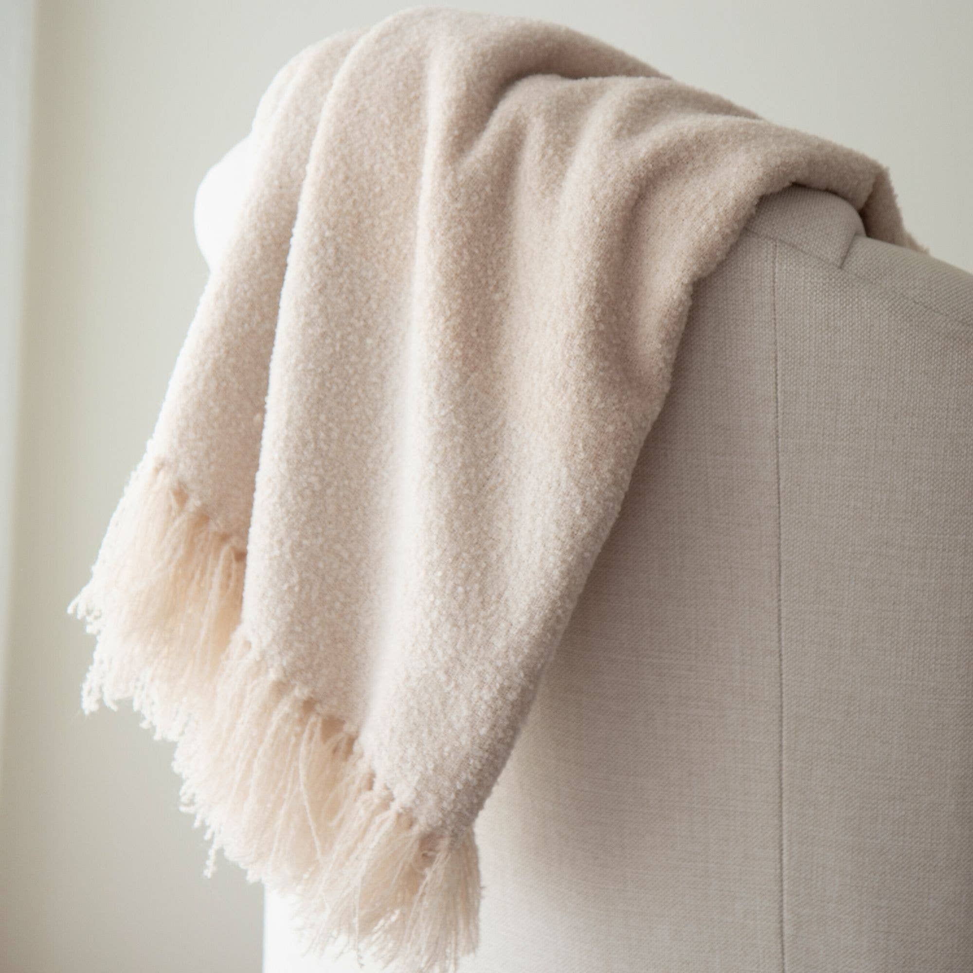 Oden Textured Boucle Throw: Cream / 50" X 60" - Premium blankets from Tajik Home LLC - Just $68.95! Shop now at Pat's Monograms