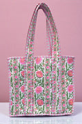 Ronan Green and Pink Floral Tote Bag - Premium tote bag from Nash Grey - Just $38.95! Shop now at Pat's Monograms