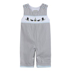 Light Gray Mallard Smocked Overalls - Premium Baby & Toddler Outfits from Lil Cactus - Just $38.95! Shop now at Pat's Monograms