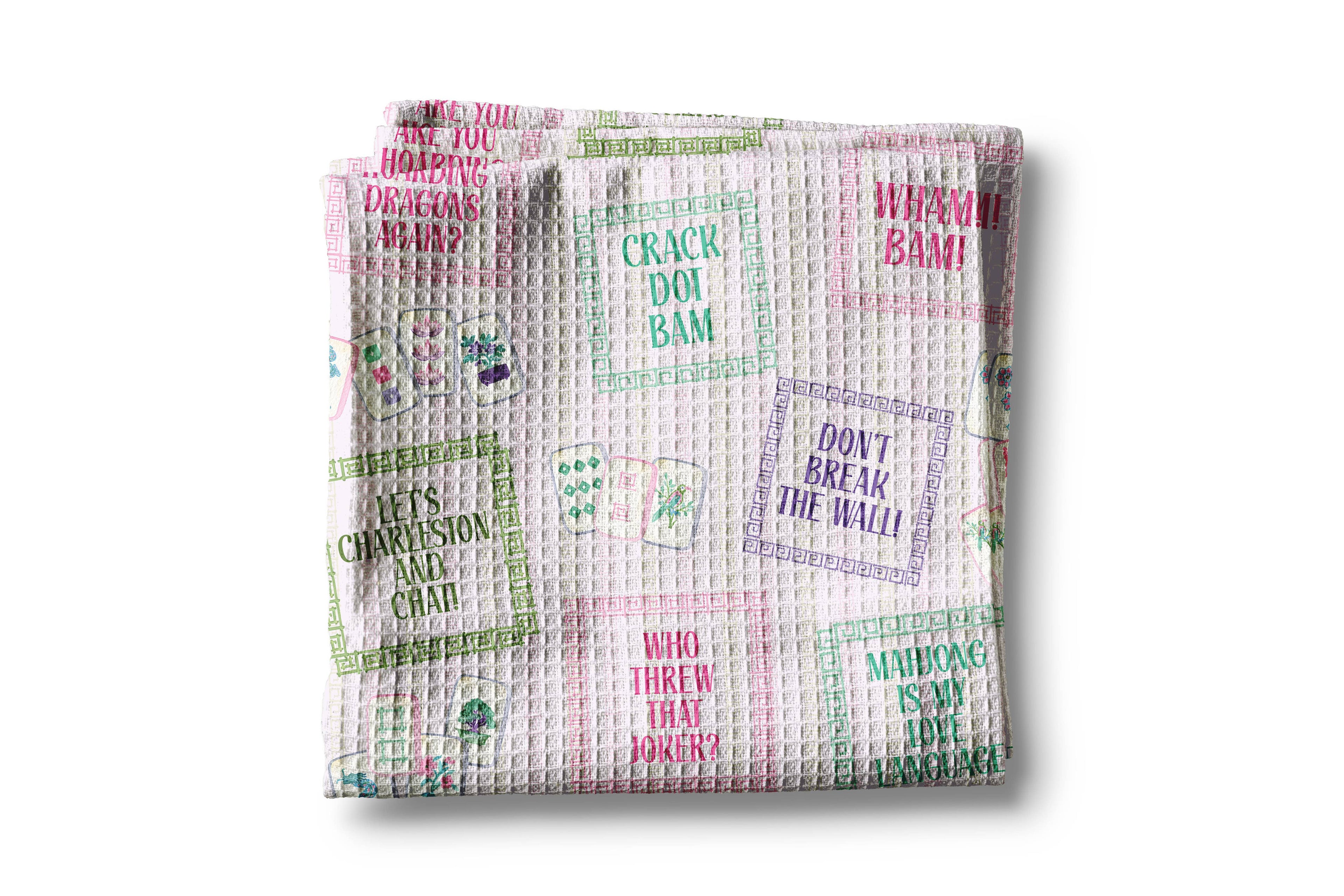 Mahjong Sayings Kitchen Towel Tile - Premium Kitchen Towel from Canary Road - Just $15.95! Shop now at Pat's Monograms