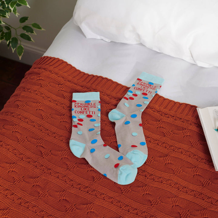 Spread Kindness Like Confetti Socks - Premium Socks from Primitives by Kathy - Just $11.50! Shop now at Pat's Monograms