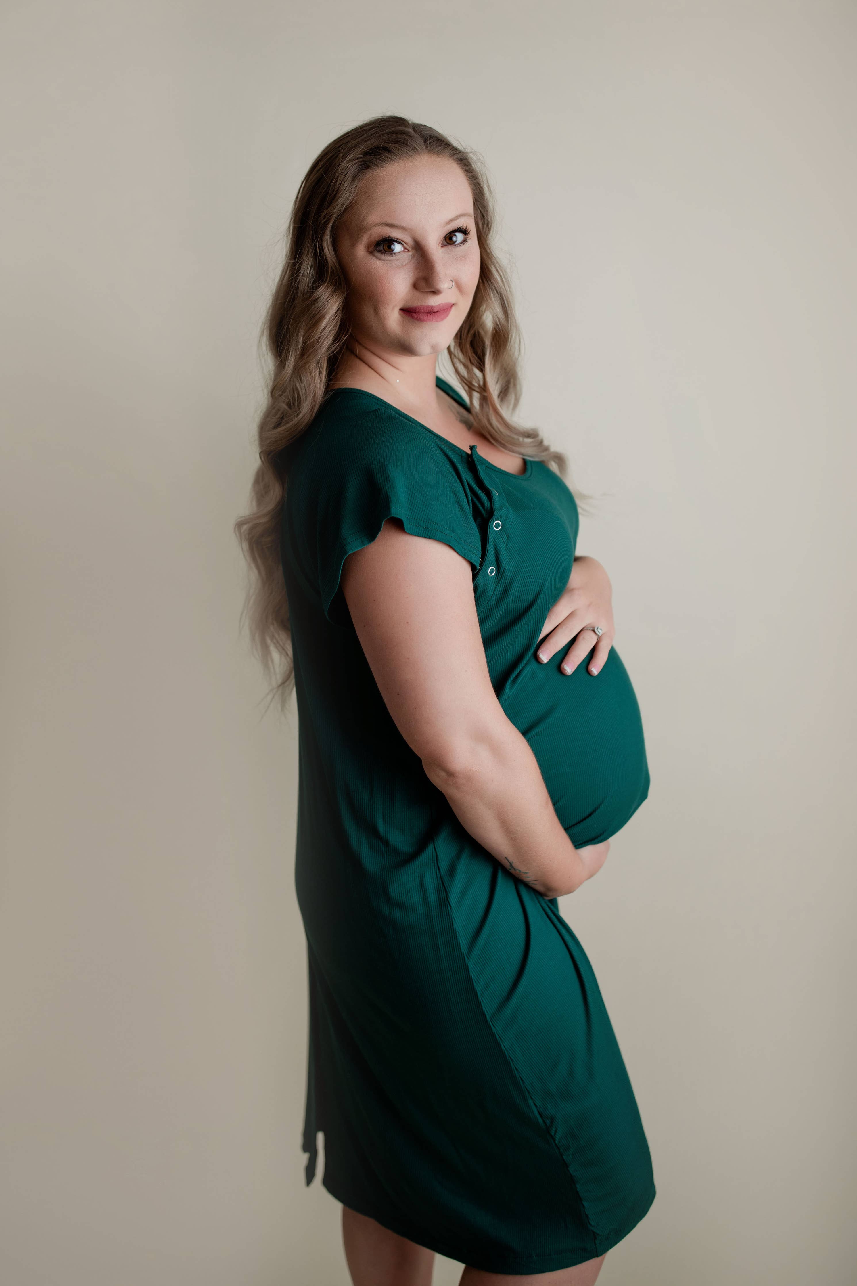 Forest Maternity Mommy Labor and Delivery/ Nursing Gown - Premium Maternity Clothing from Three Little Tots - Just $36.95! Shop now at Pat's Monograms