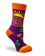 Radiate Positivity Ladies' Novelty Crew Socks - Premium socks from Fabdaz - Just $12.95! Shop now at Pat's Monograms
