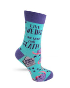 Live Weird, Fake Your Own Death Possum Women's Crew Socks - Premium socks from Fabdaz - Just $11.95! Shop now at Pat's Monograms