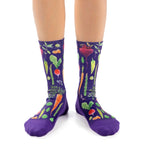 Women's Veggies, Purple Socks - Premium Socks from Good Luck Sock - Just $12.95! Shop now at Pat's Monograms