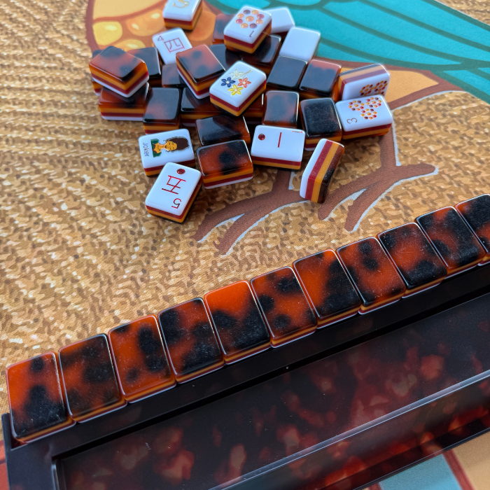 Tortoise Shell Mahjong Rack & Pusher Set – Mahjong Accessory - Premium Mahjong from Mahjong Studios - Just $72.95! Shop now at Pat's Monograms