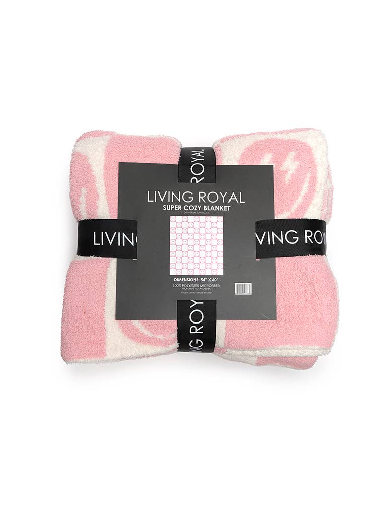 Pink Bolt Smile Blanket - Premium  from Living Royal - Just $55.95! Shop now at Pat's Monograms