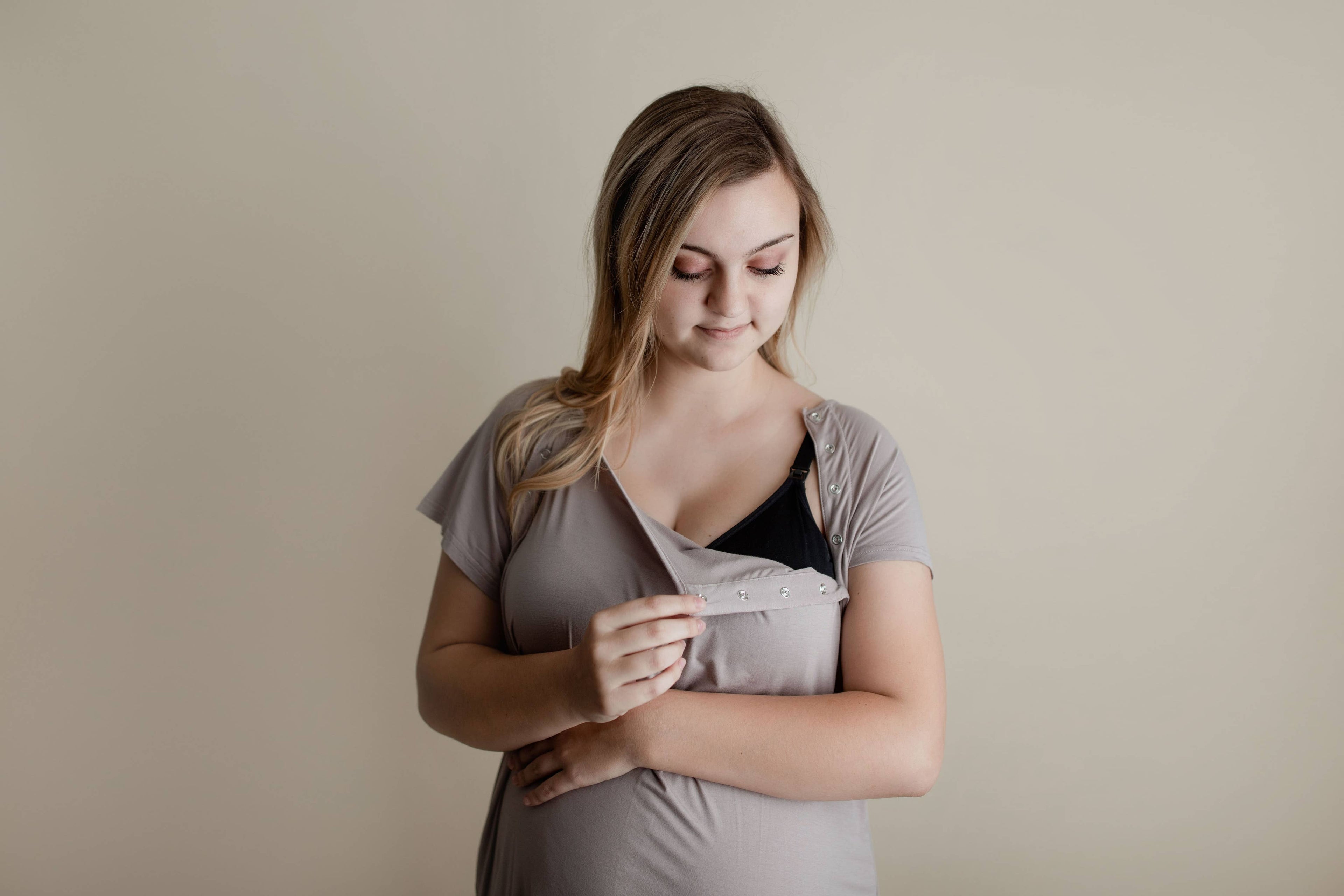 Harbor Mist Maternity Mommy Labor and Delivery/ Nursing Gown - Premium Maternity Clothing from Three Little Tots - Just $33! Shop now at Pat's Monograms