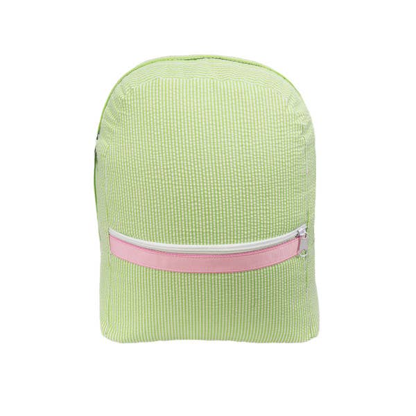 Small Seersucker Backpacks - Premium Backpack from Mint - Just $26.95! Shop now at Pat's Monograms