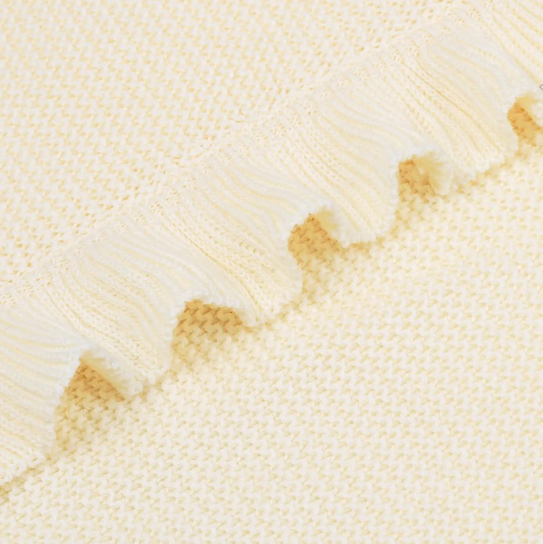 Ruffled Knit Baby Blanket - 100% Cotton - Premium Baby Blanket from SwaddleAn - Just $44.95! Shop now at Pat's Monograms
