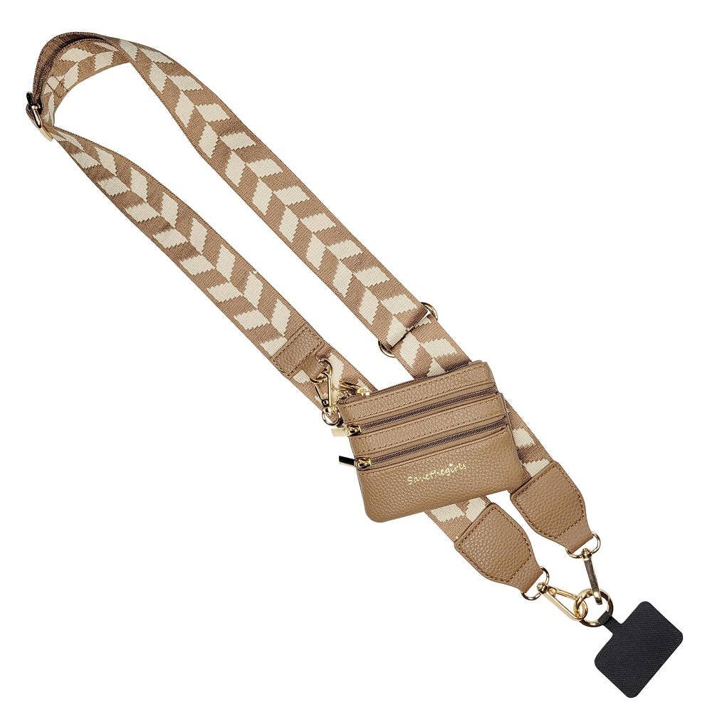 Clip & Go Strap w/Zippered Pouch Chevron - Premium Accessories from Save The Girls - Just $31.95! Shop now at Pat's Monograms
