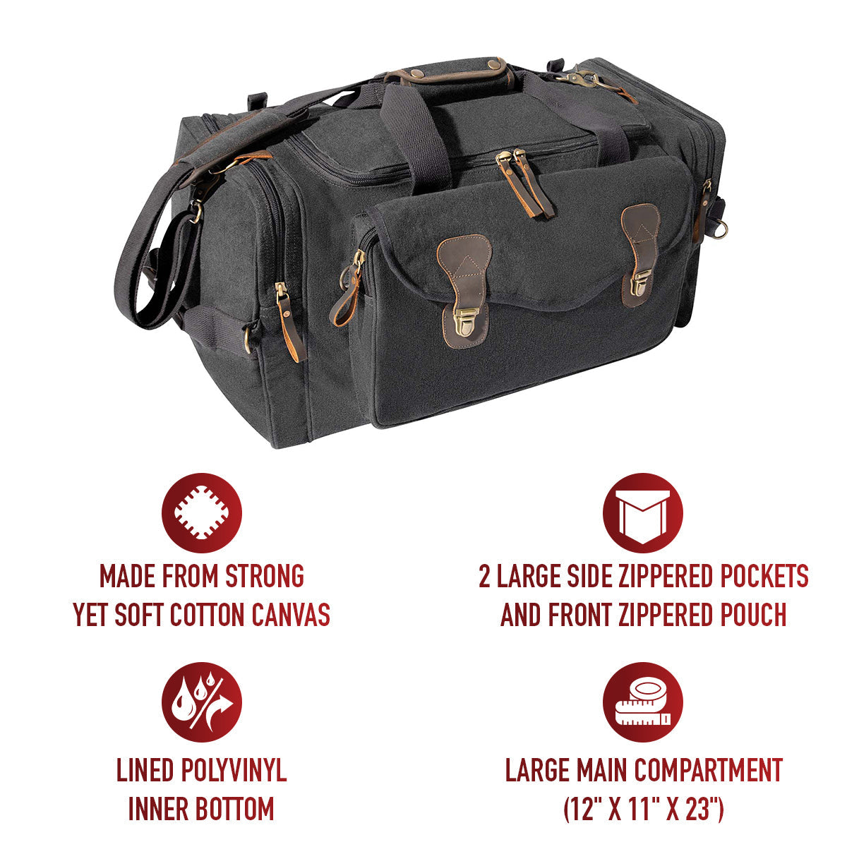 Canvas Long Weekend Bag - Premium Bags and Totes from Rothco - Just $112.95! Shop now at Pat's Monograms