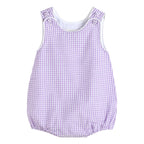 Classic Purple Gingham Baby Bubble Romper - Premium Baby & Toddler Outfits from Lil Cactus - Just $30! Shop now at Pat's Monograms