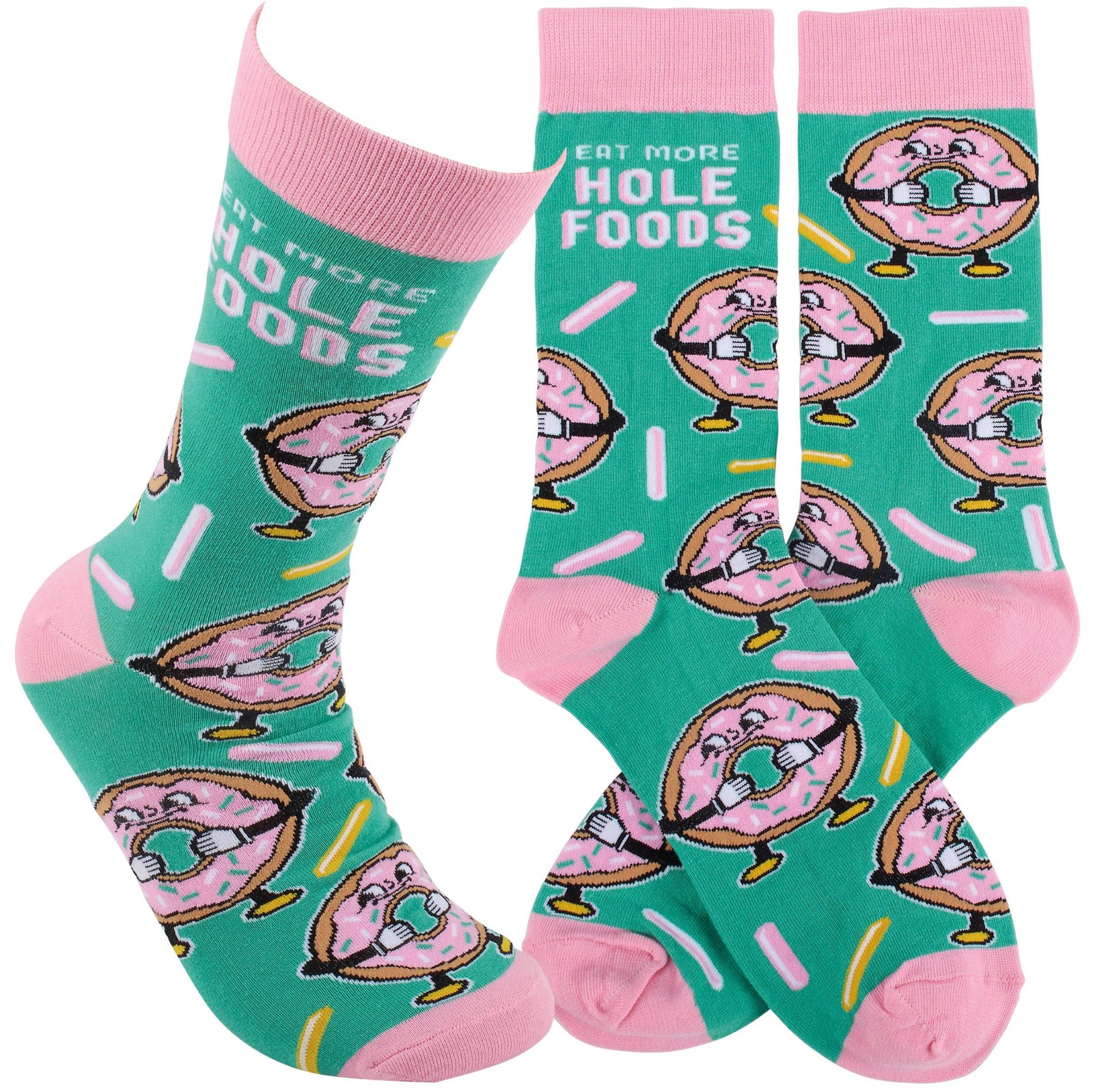 Eat More Hole Foods Socks - Premium Socks from Primitives by Kathy - Just $11.50! Shop now at Pat's Monograms