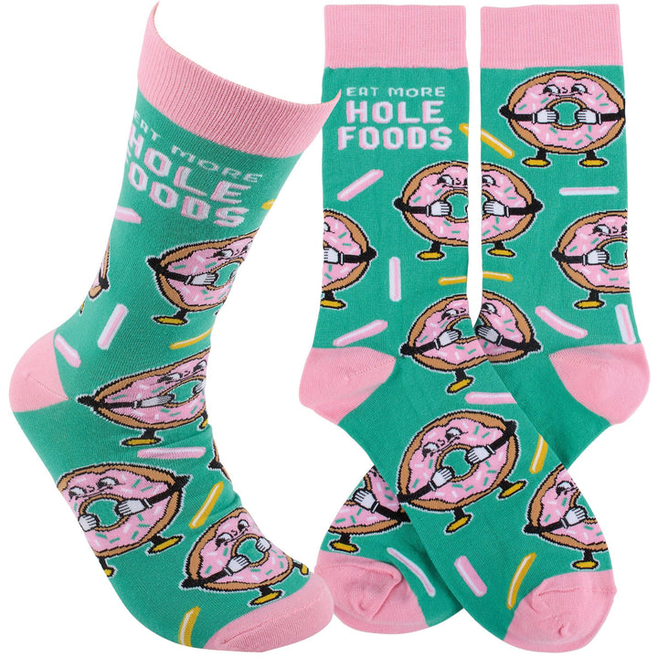 Eat More Hole Foods Socks - Premium Socks from Primitives by Kathy - Just $11.50! Shop now at Pat's Monograms