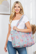 Floral Quilted Tote Bag - Premium Bags and Totes from LA Soul - Just $34.95! Shop now at Pat's Monograms