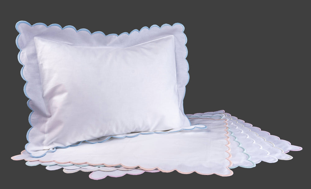 Double Thick Scalloped Baby/Boudoir Pillow Shams - Premium Baby Accessories from Edward Boutross - Just $32! Shop now at Pat's Monograms