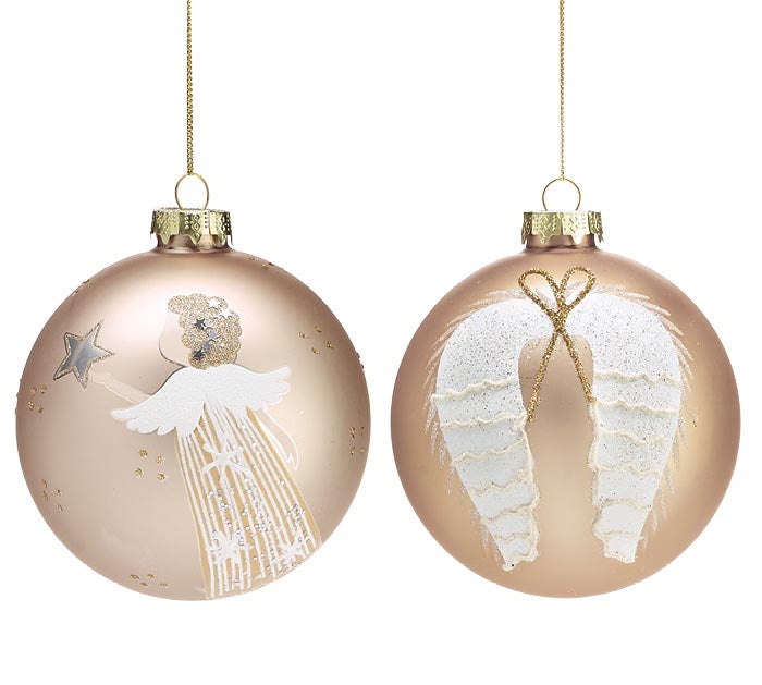 Glass Angel Wings Ornament - Premium Christmas Ornament from Burton and Burton - Just $7.95! Shop now at Pat's Monograms