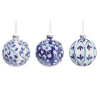 Glass Ornaments - Blue and White Boho - Premium Christmas Ornament from Burton and Burton - Just $6.95! Shop now at Pat's Monograms