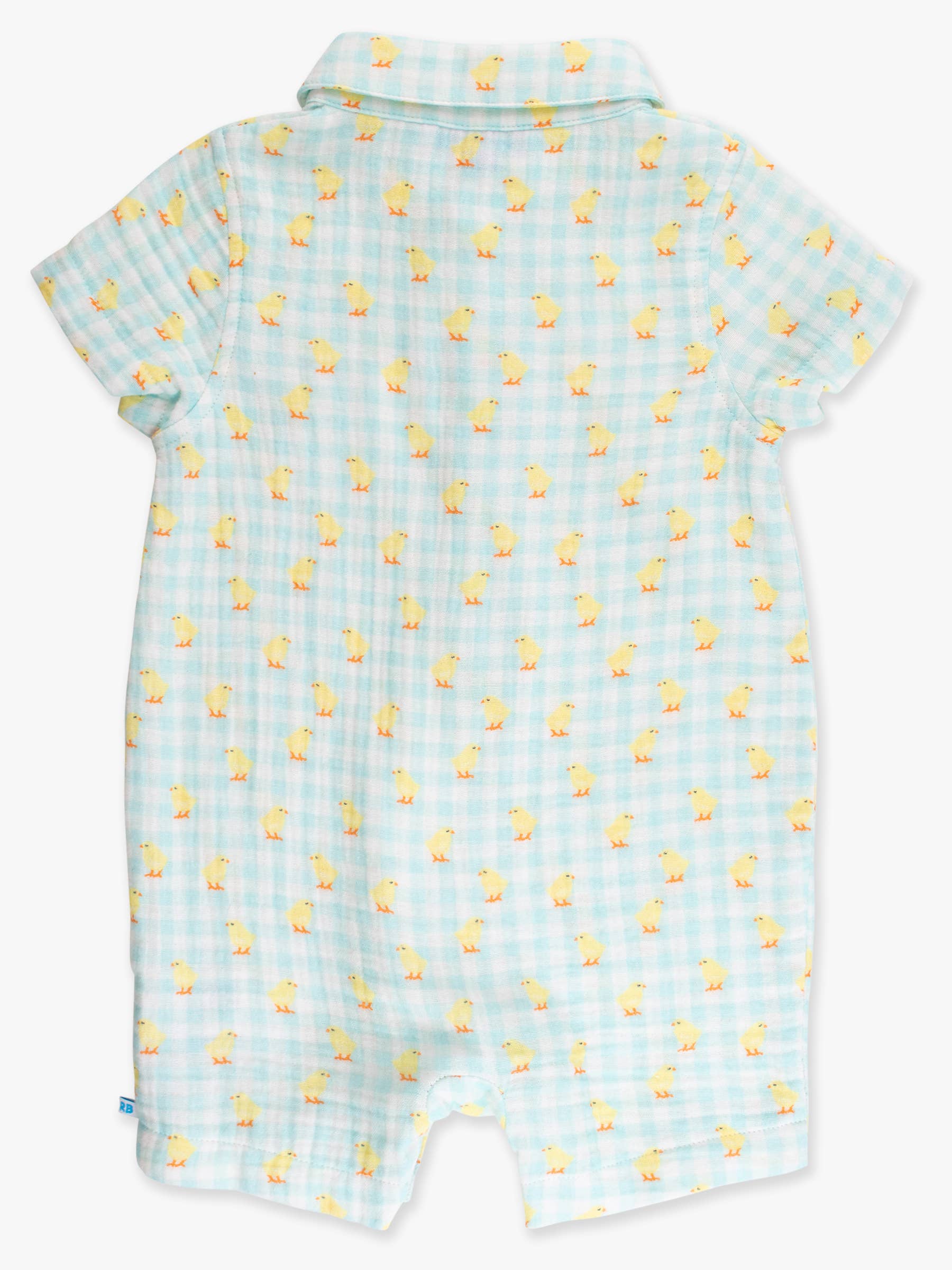 Baby Boys Chirping Chicks Gingham Cotton Gauze Button-Up Romper - Premium Baby & Toddler Outfits from RuffleButts + RuggedButts - Just $42.95! Shop now at Pat's Monograms