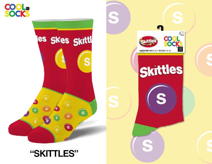 Skittles - Mens Crew Socks - Premium socks from Cool Socks - Just $11.95! Shop now at Pat's Monograms