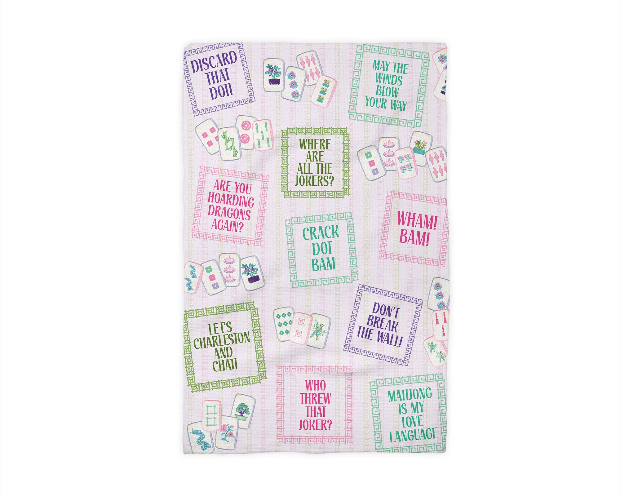Mahjong Sayings Kitchen Towel Tile - Premium Kitchen Towel from Canary Road - Just $15.95! Shop now at Pat's Monograms