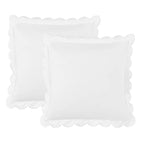 Scallop Frame Embroidered Cotton Percale Euro Sham - Premium Home Textiles from Mélange Home - Just $48.95! Shop now at Pat's Monograms