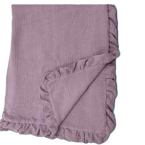 Muslin Ruffle Blanket - Baby Gift, Shower Gift, Newborn - Premium Baby Accessories from Zsa Zsa & LoLLi - Just $30! Shop now at Pat's Monograms