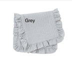 Muslin Ruffle Burp - Baby Gift, Shower Gift, Newborn - Premium Baby Accessories from Zsa Zsa & LoLLi Monogram Blanks - Just $9.95! Shop now at Pat's Monograms