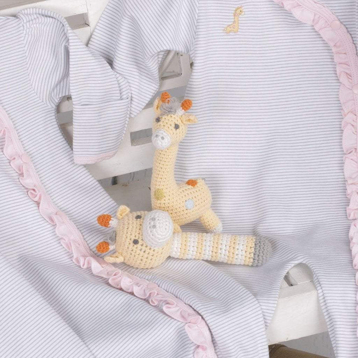 Giraffe Hand-Crochet Rattle - Premium  from Petit Ami & Zubels - Just $11! Shop now at Pat's Monograms