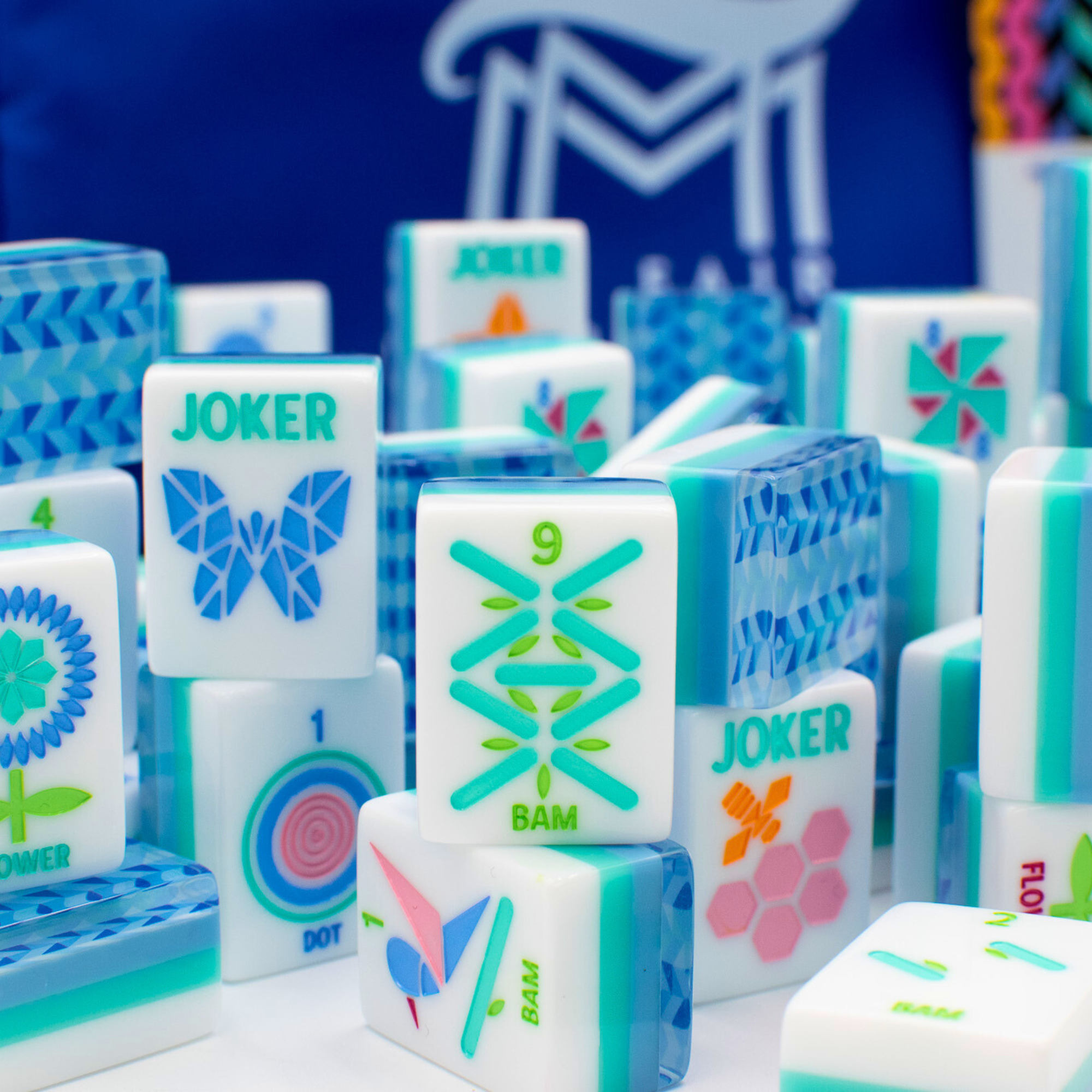 Crystal Prism Blue | Mahjong with Bold Angles and Vibrant Vibes - Premium Mahjong from My Fair Mahjong - Just $365! Shop now at Pat's Monograms