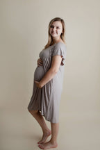 Harbor Mist Maternity Mommy Labor and Delivery/ Nursing Gown - Premium Maternity Clothing from Three Little Tots - Just $33! Shop now at Pat's Monograms
