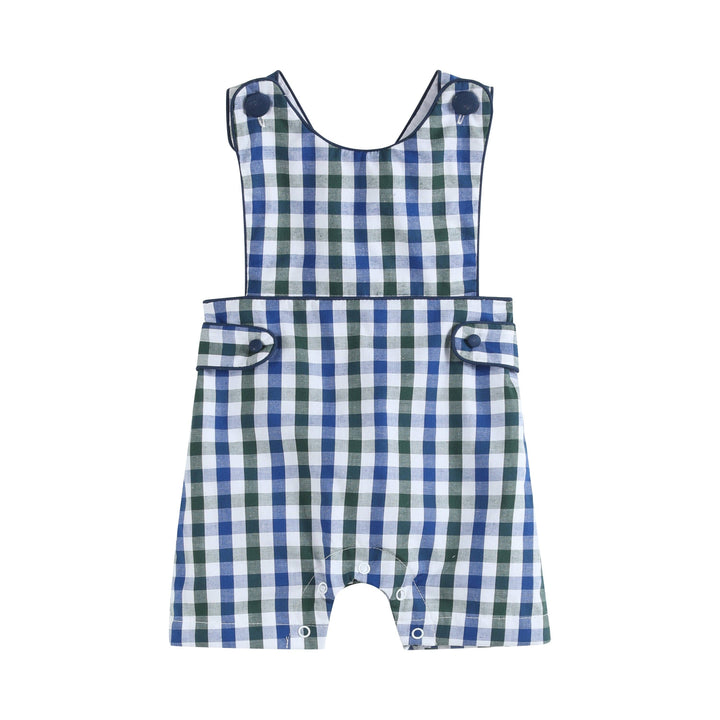 Blue and Green Criss Cross Shortalls - Premium Baby & Toddler Outfits from Lil Cactus - Just $28.95! Shop now at Pat's Monograms