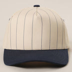 Two-Tone Pinstripe Canvas Trucker Hat - Premium  from Fashion City - Just $15! Shop now at Pat's Monograms