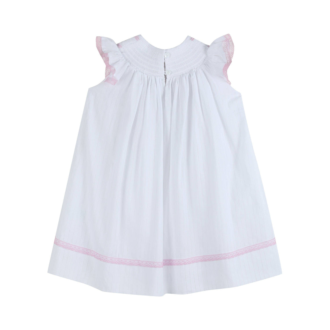 White and Pink Cross Smocked Bishop Dress - Premium Baby & Toddler Dresses from Lil Cactus - Just $36.95! Shop now at Pat's Monograms