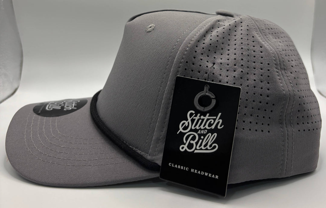 Performance 5 Panel Rope Baseball Cap Air Flow - Premium Headwear from Stitch and Bill - Just $10! Shop now at Pat's Monograms