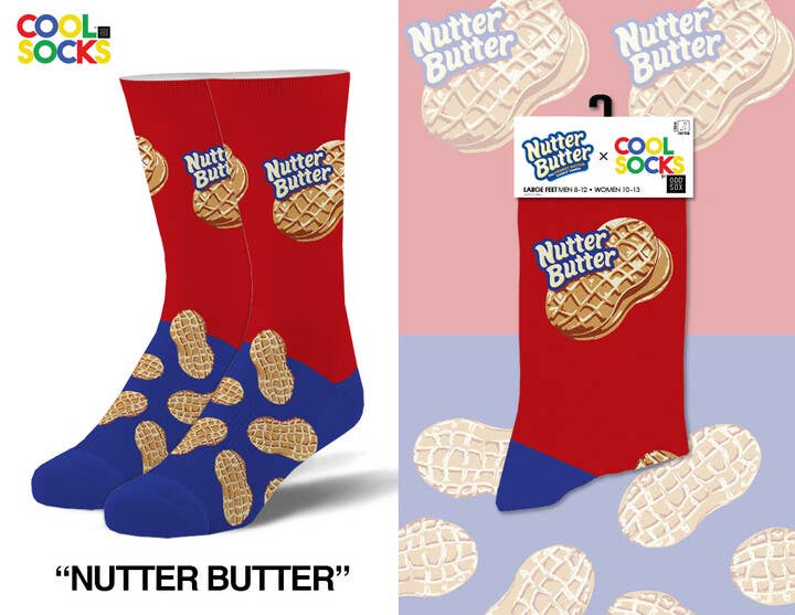 Buy Nutter Butter - Mens Crew Socks by Cool Socks – Pat's Monograms