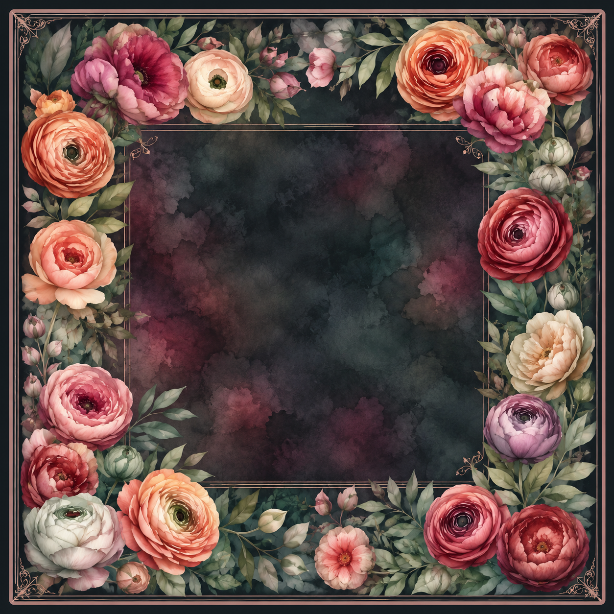After Midnight — Moody Dark Floral Mahjong Mat - PREORDER - Premium Mahjong from Told in Tiles - Just $80! Shop now at Pat's Monograms