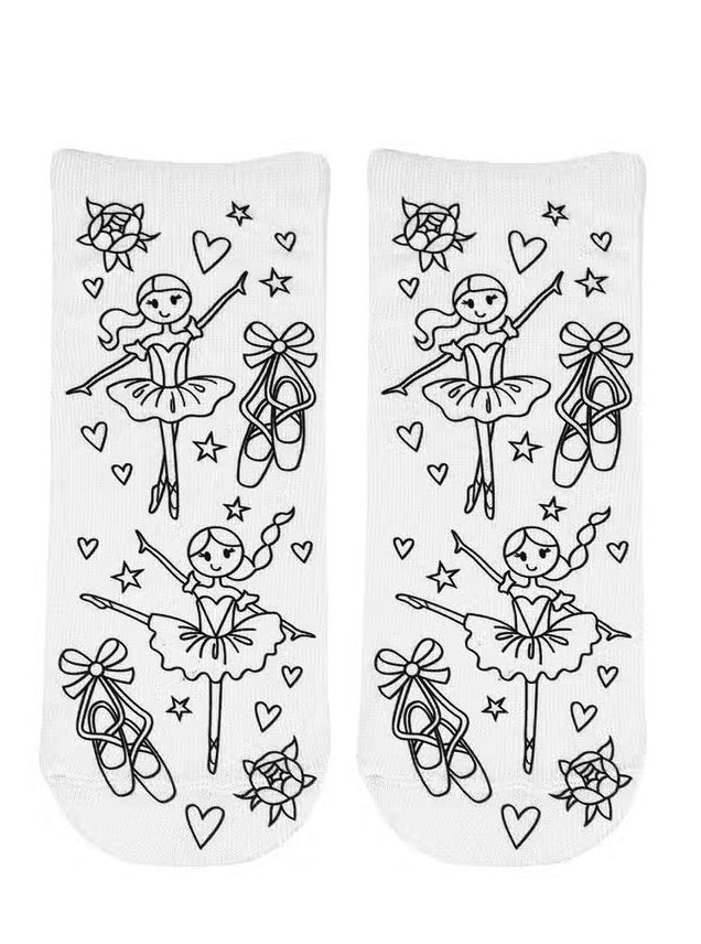 Ballerina Coloring Socks - Premium Socks from Living Royal - Just $8.95! Shop now at Pat's Monograms